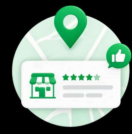 Googleマップ上で店舗が比較・検討されるイメージ